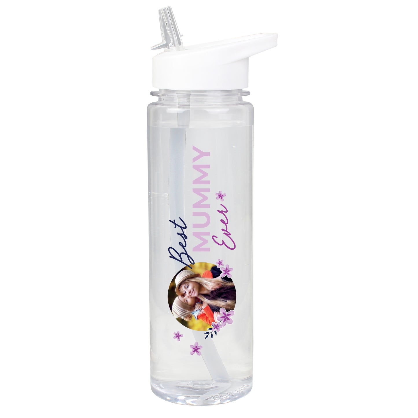 Personalised Floral Best Ever Photo Upload Water Bottle