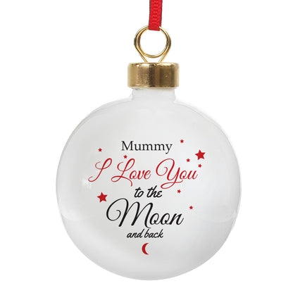 Personalised To The Moon & Back Bauble