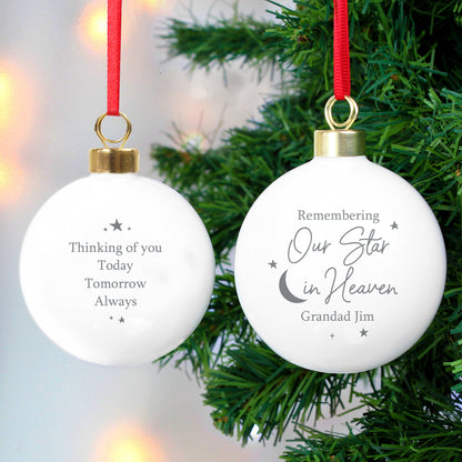 Personalised Our Star in Heaven Bauble