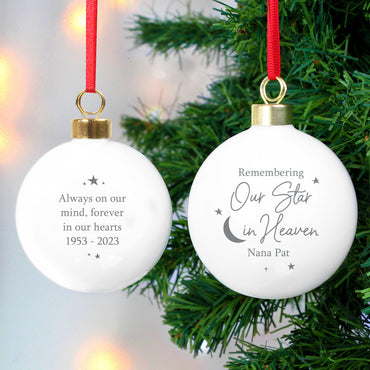 Personalised Our Star in Heaven Bauble