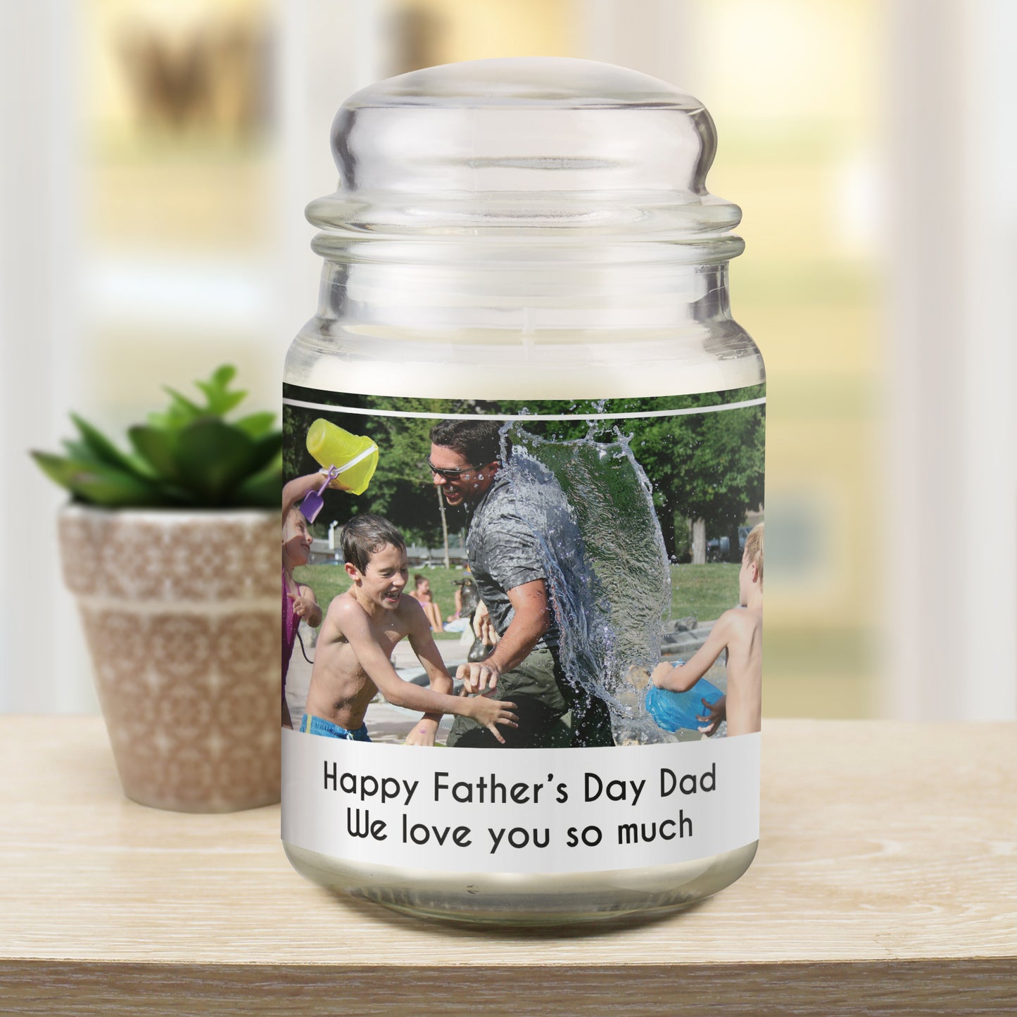 Personalised Photo Upload Scented Jar Candle