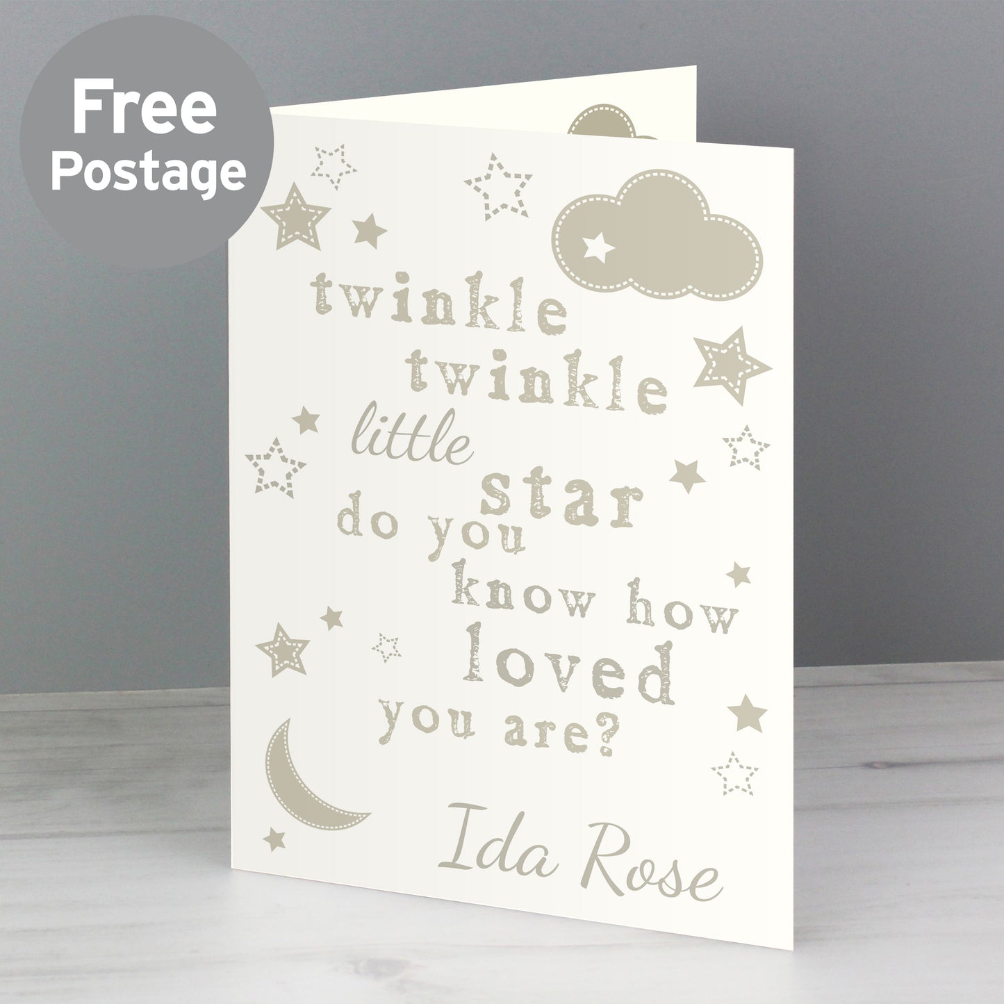 Personalised Twinkle Twinkle Card