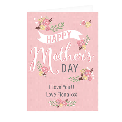 Personalised Floral Bouquet Mother's Day Card