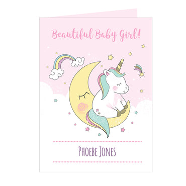 Personalised Baby Unicorn Card