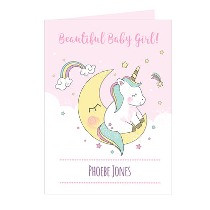 Personalised Baby Unicorn Card