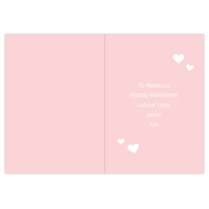 Personalised Valentine's Day Confetti Hearts Card