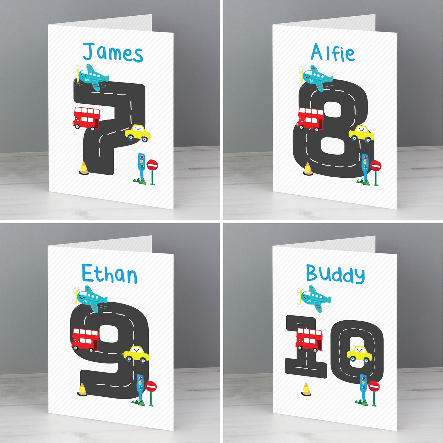 Personalised Vehicles Birthday Card