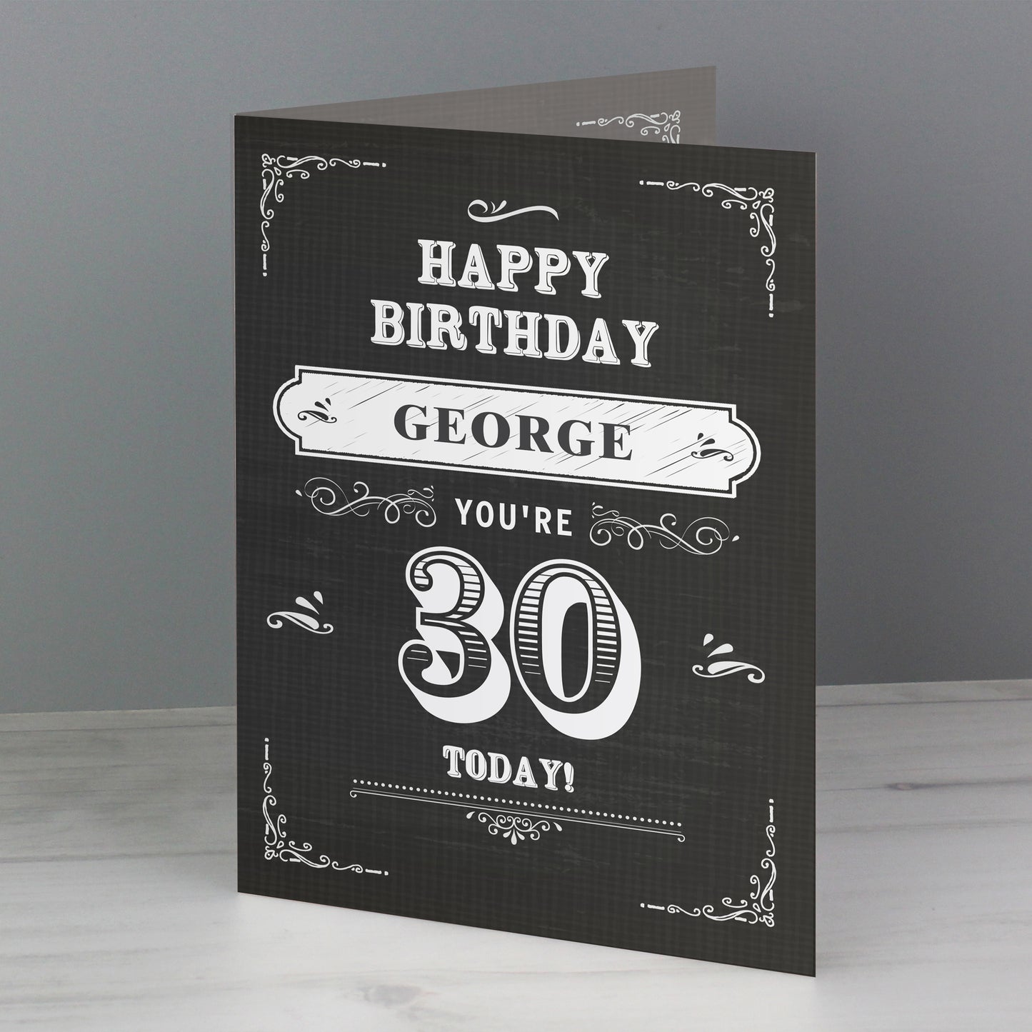 Personalised Vintage Typography Birthday Card