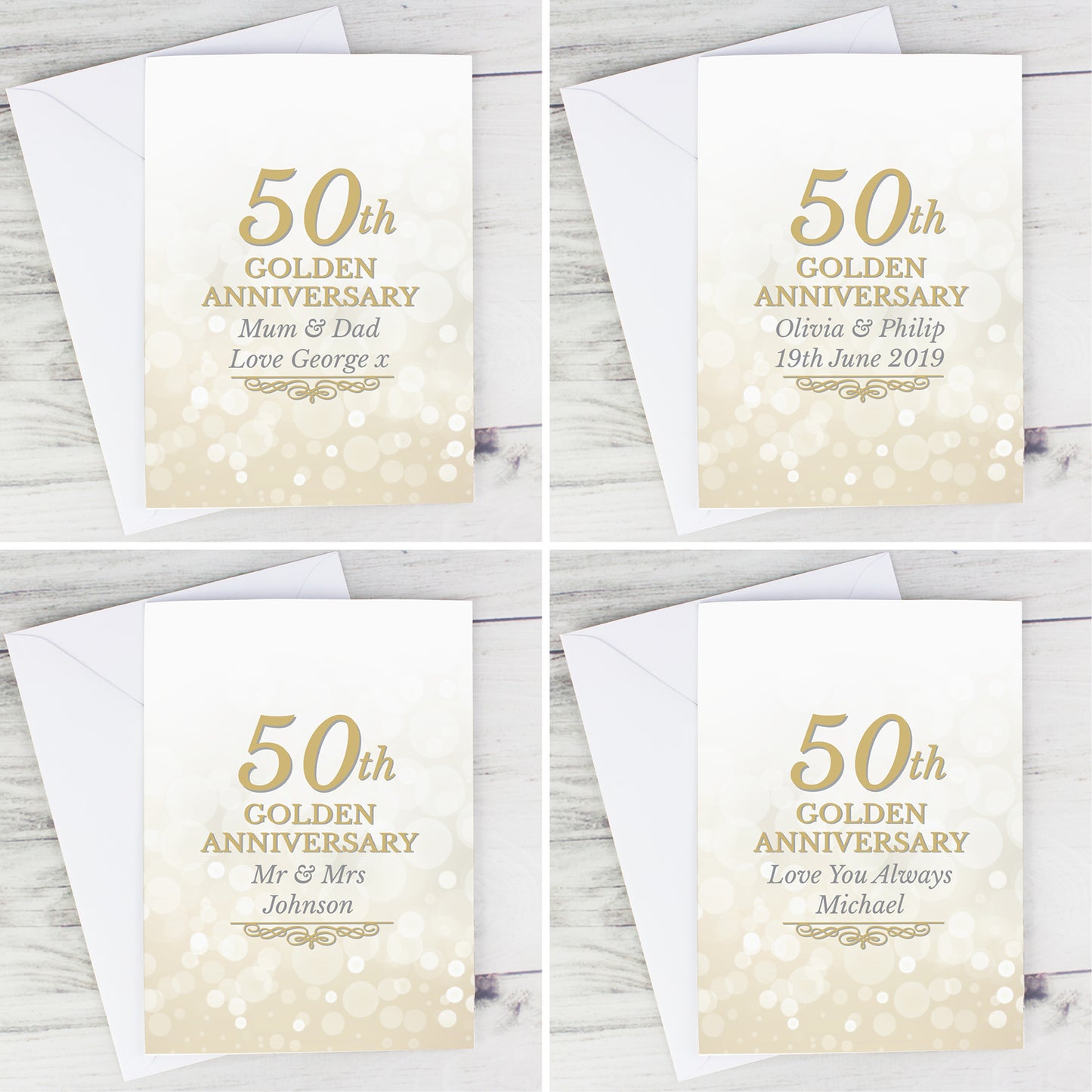 Personalised 50th Golden Anniversary Card