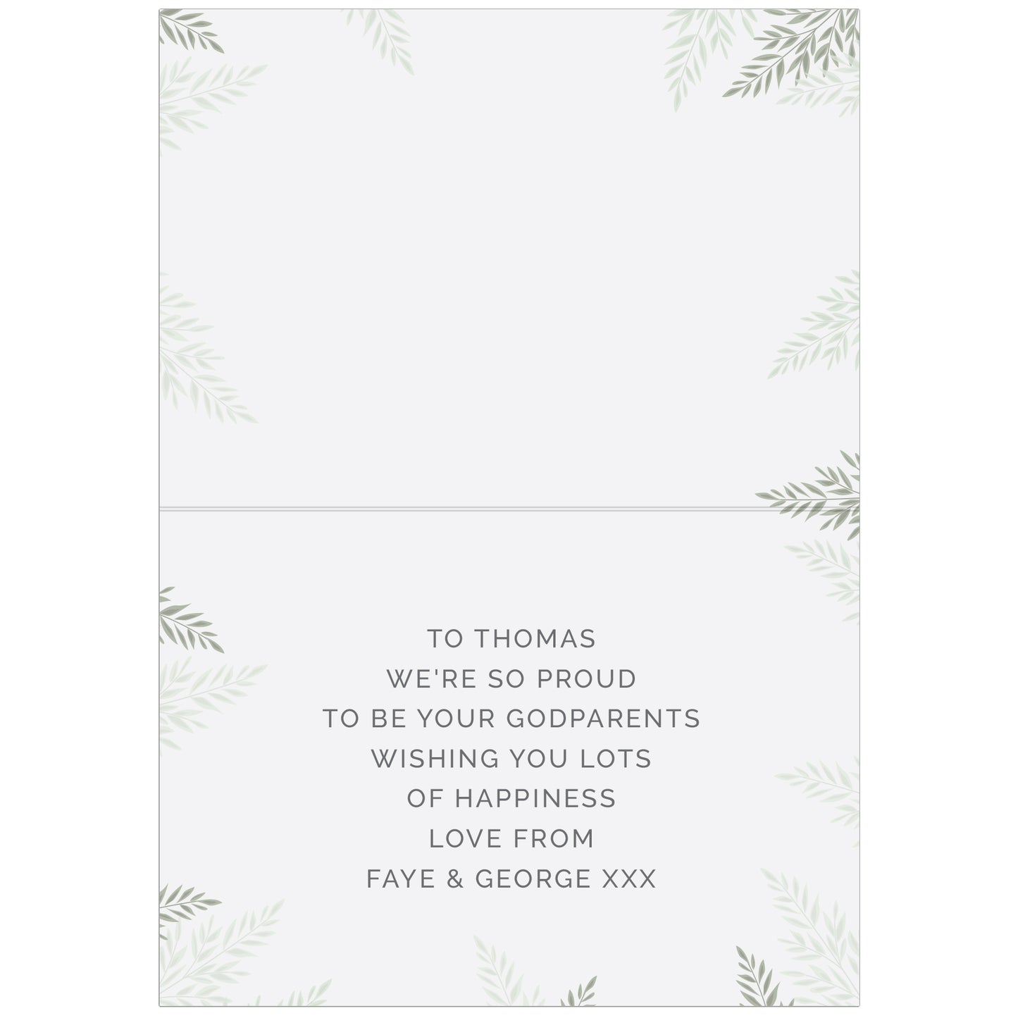 Personalised Baptism Card