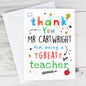 Personalised Thank You Teacher Card