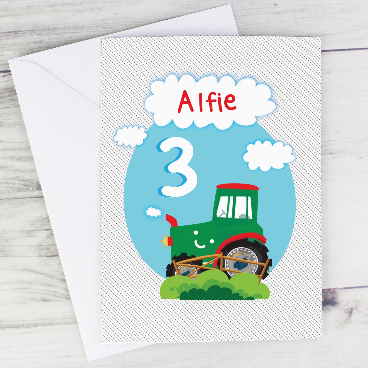 Personalised Tractor Birthday Card