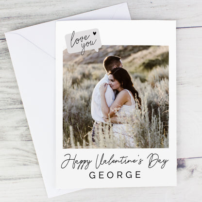 Personalised Love You Photo Upload Greeting Card