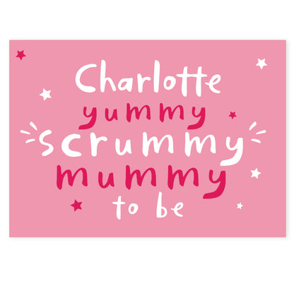 Personalised Yummy Scrummy Mummy To Be Card