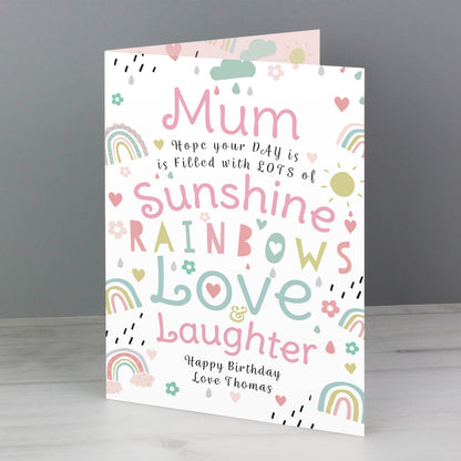 Personalised Rainbows & Sunshine Card