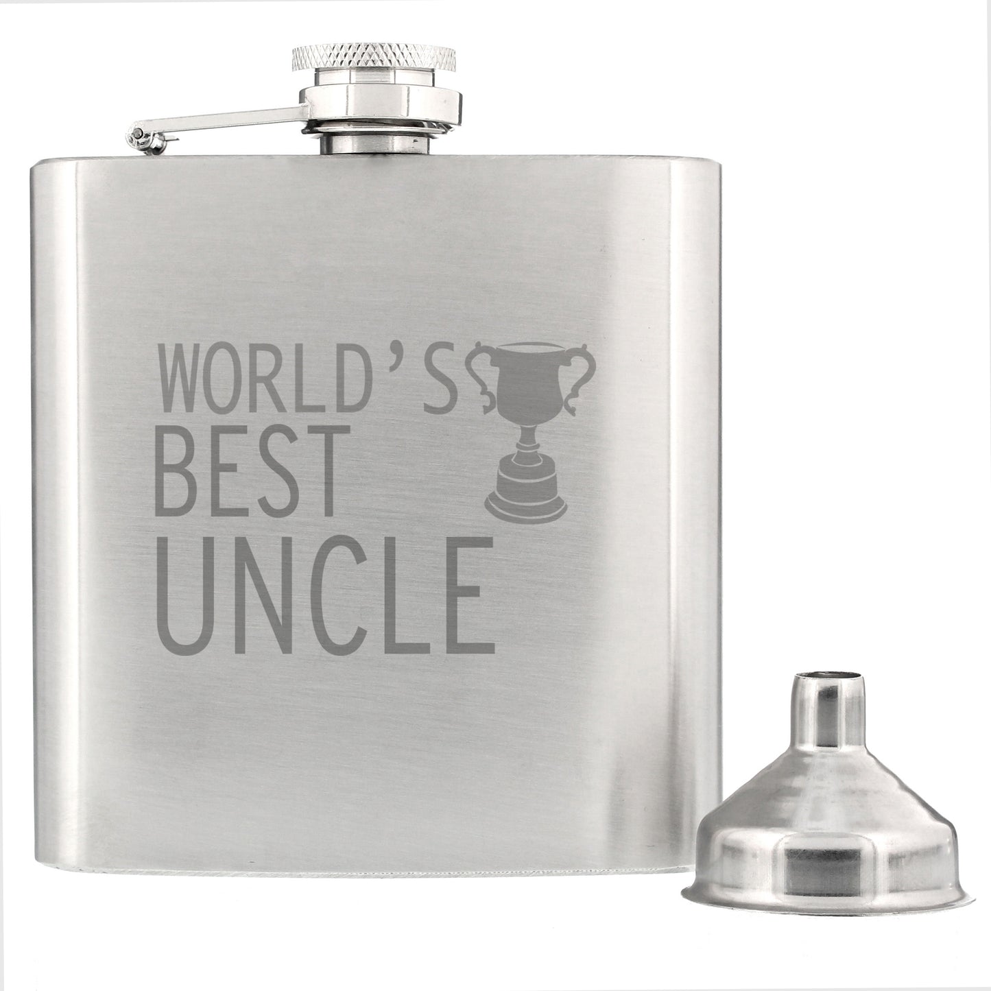 Worlds Best Uncle Hip Flask