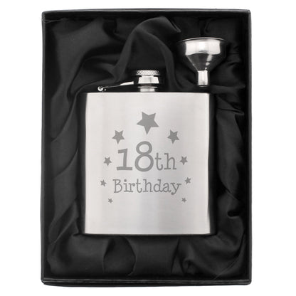 18th Birthday Hip Flask