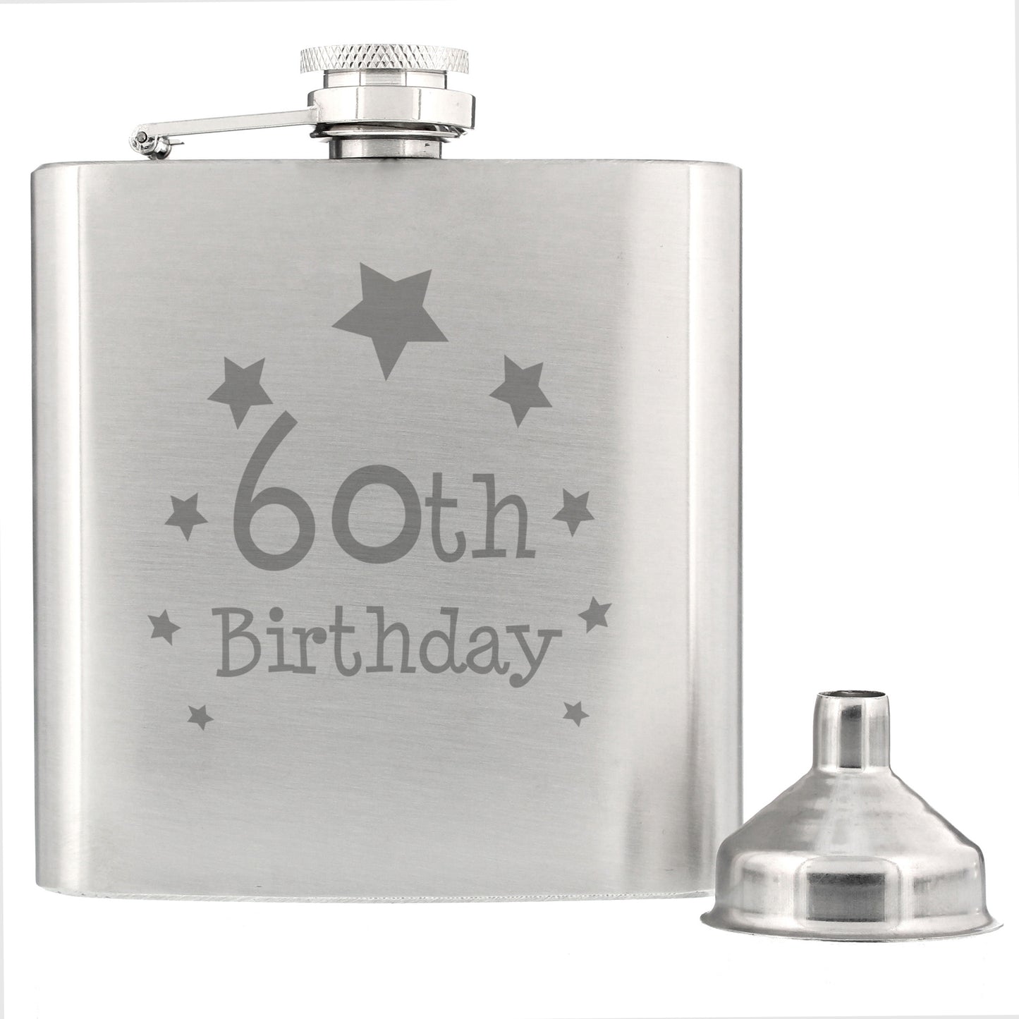 60th Birthday Hip Flask