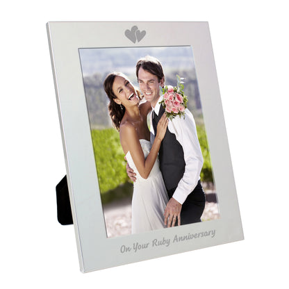 Silver 5x7 Ruby Anniversary Photo Frame