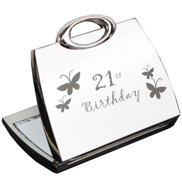 21st Butterfly Handbag Compact Mirror