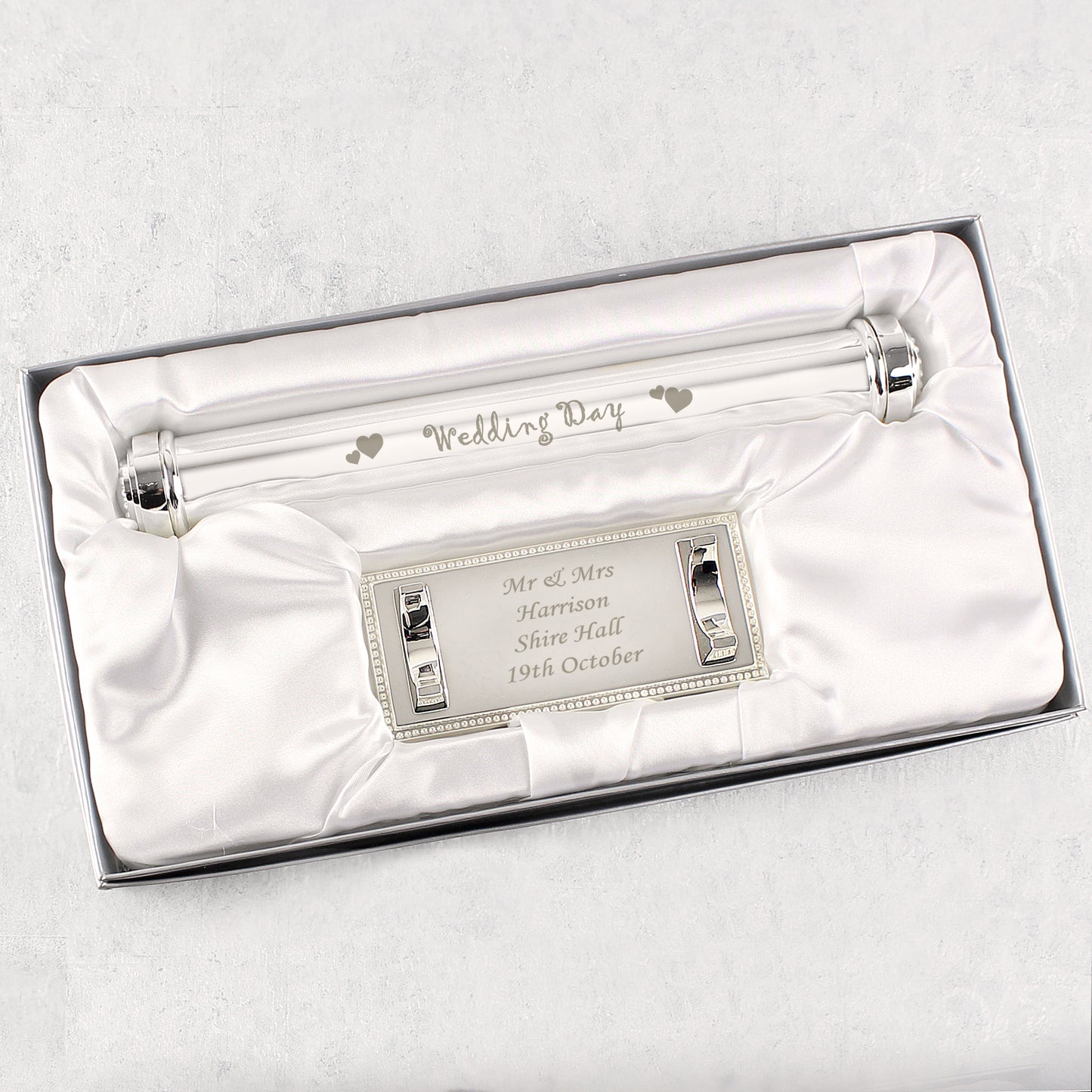 Personalised Wedding Day Silver Plated Certificate Holder