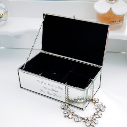 Personalised Any Message Mirrored Jewellery Box