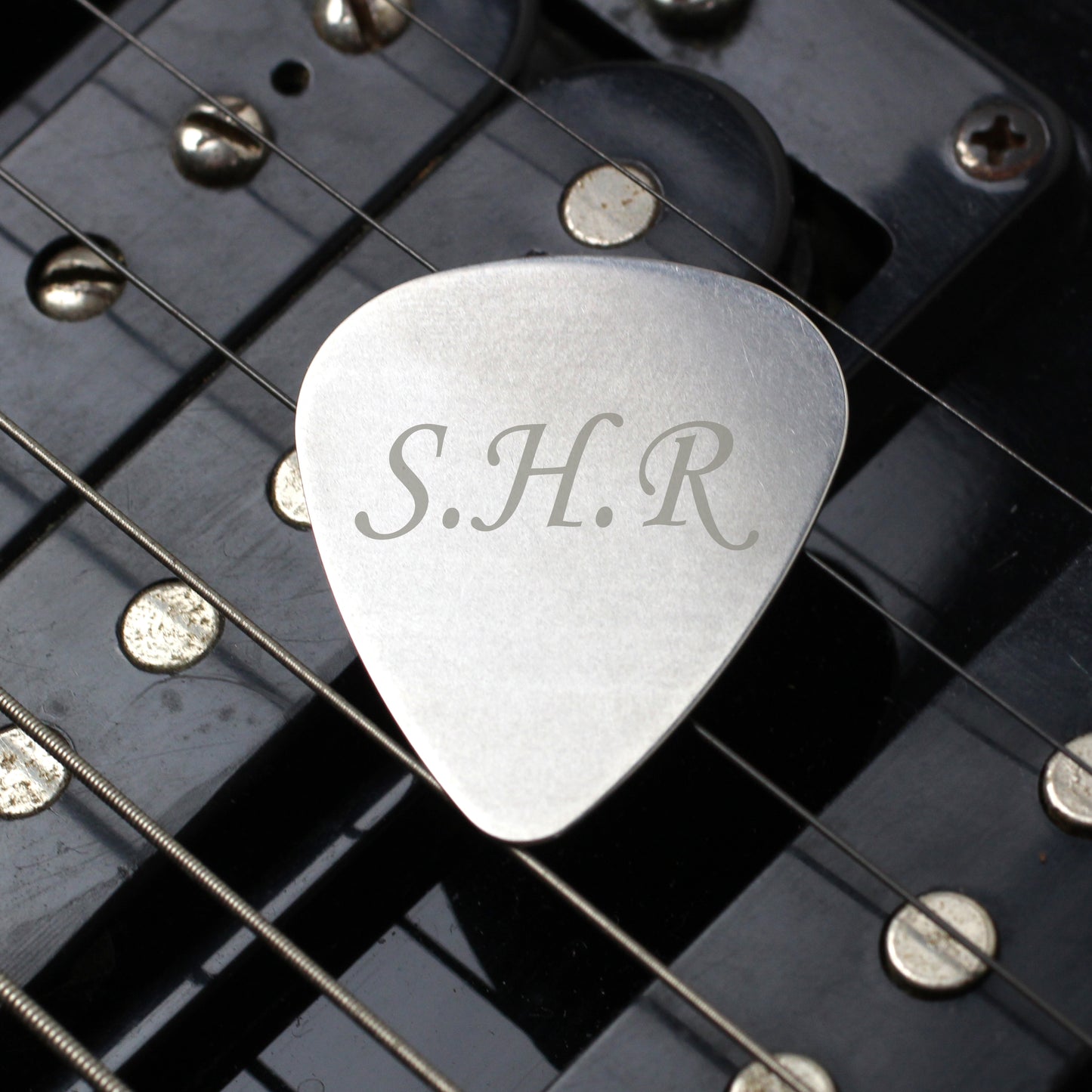 Personalised Initials Silver Plectrum