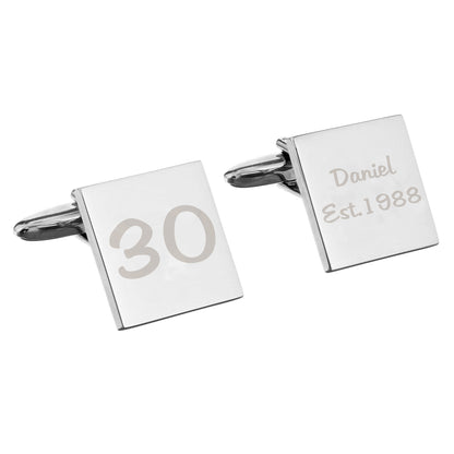 Personalised Birthday Big Age Cufflinks