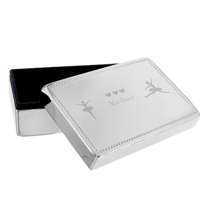 Personalised Ballerina Rectangular Jewellery Box