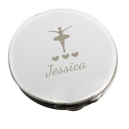 Personalised Ballerina Compact Mirror