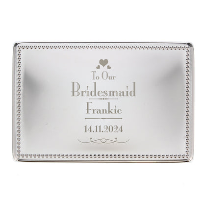 Personalised Decorative Wedding Bridesmaid Jewellery Box