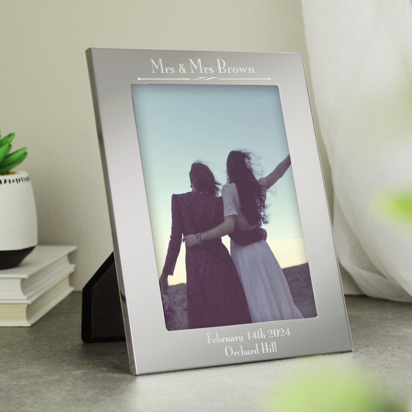 Personalised Silver 5x7 Decorative Photo Frame