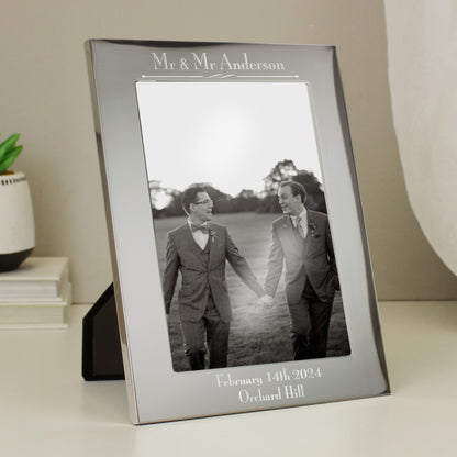 Personalised Silver 5x7 Decorative Photo Frame