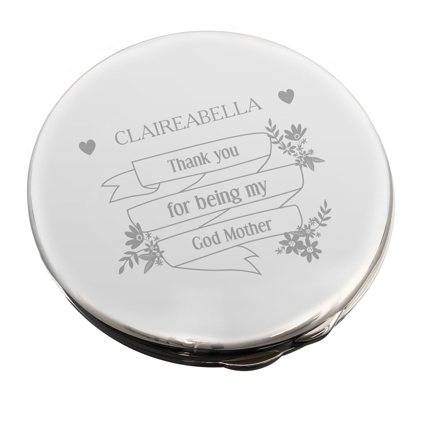 Personalised Garden Bloom Compact Mirror