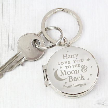 Personalised To the Moon and Back...Photo Keyring