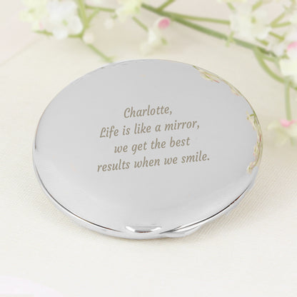 Personalised Any Message Compact Mirror