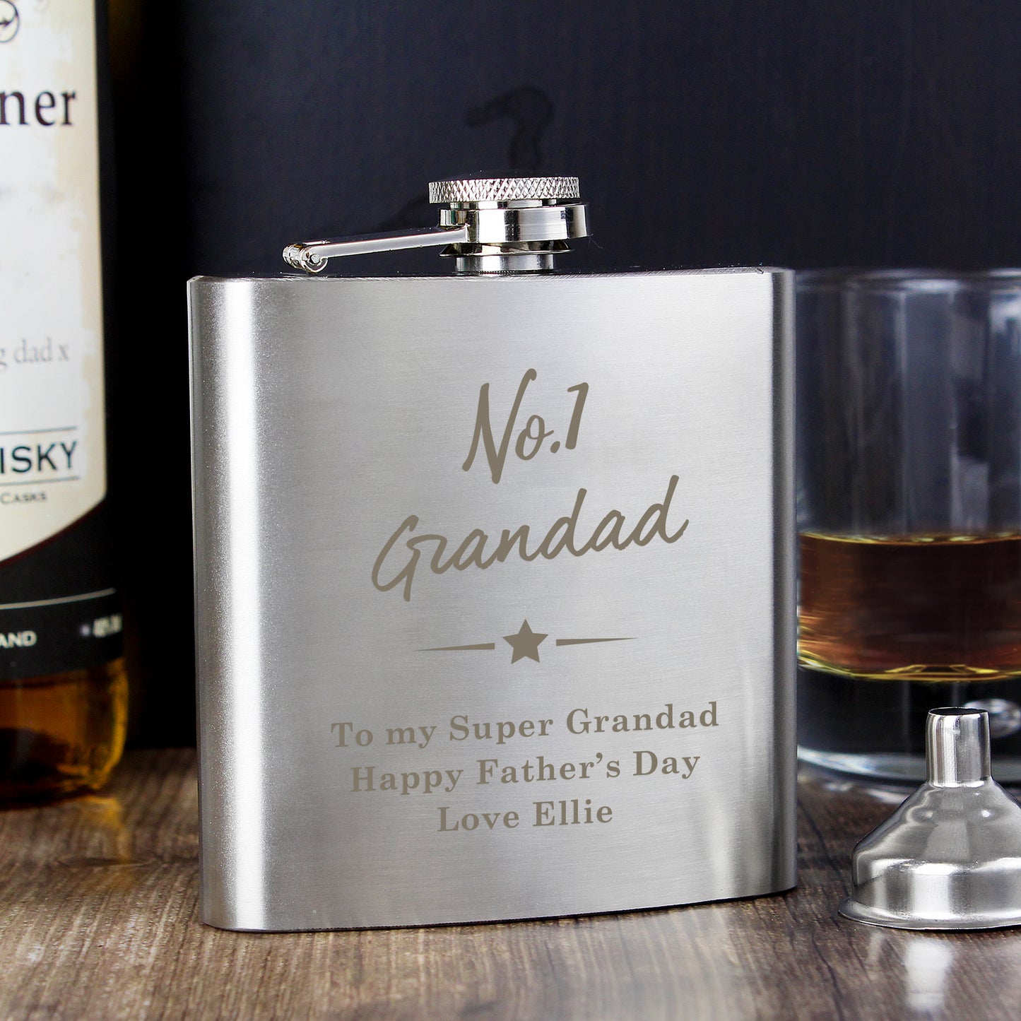 Personalised No.1 Hip Flask