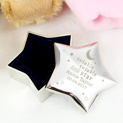 Personalised Twinkle Twinkle Star Trinket Box