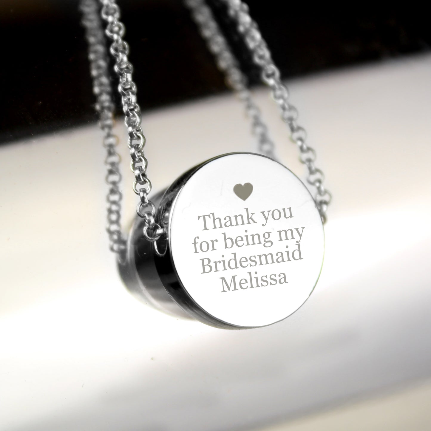 Personalised Any Message Disc Necklace