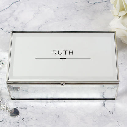 Personalised Classic Mirrored Jewellery Box