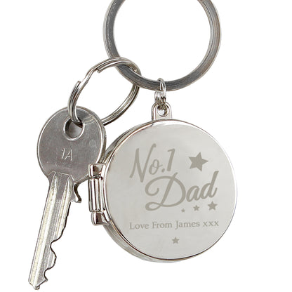 Personalised No.1 Dad Photo Keyring