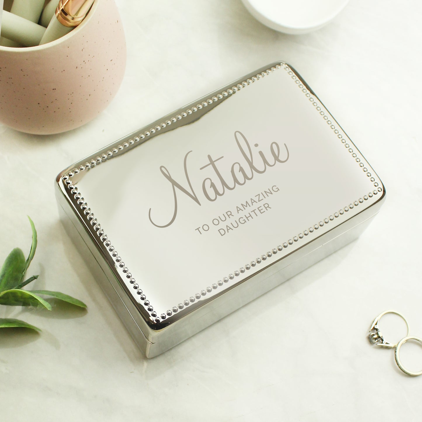 Personalised Rectangular Jewellery Box