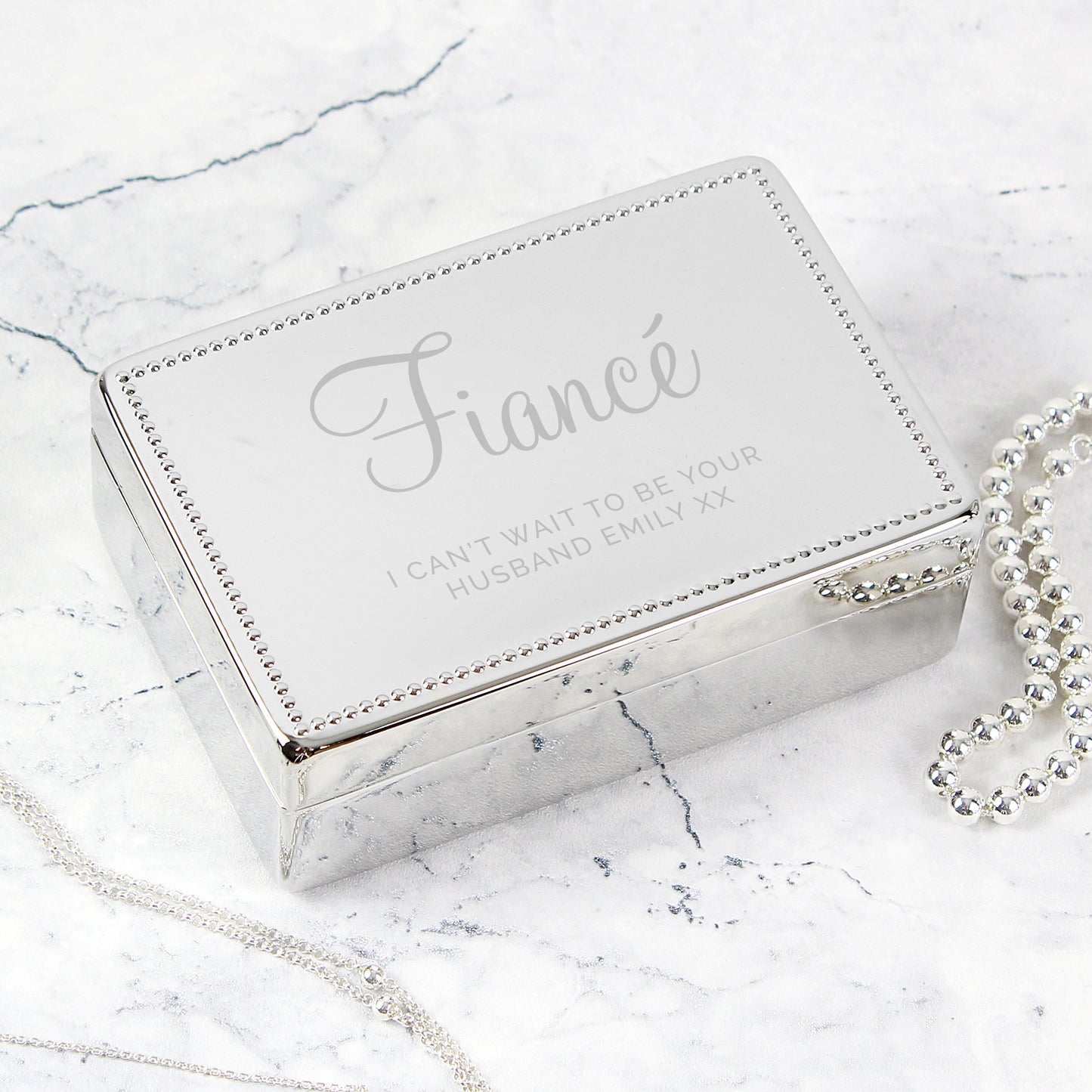 Personalised Rectangular Jewellery Box