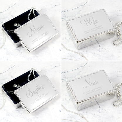 Personalised Rectangular Jewellery Box