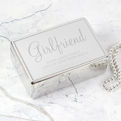 Personalised Rectangular Jewellery Box