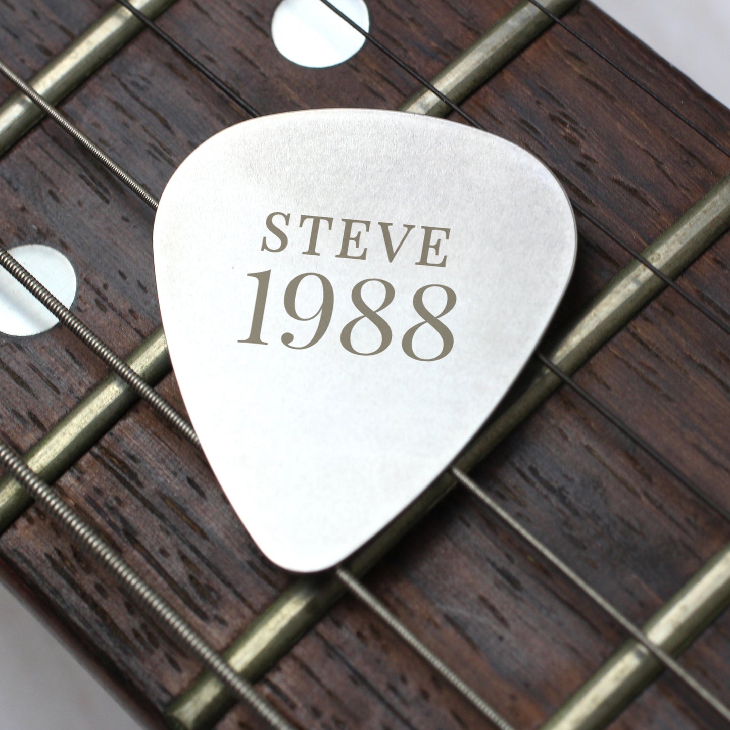 Personalised Year Silver Plectrum