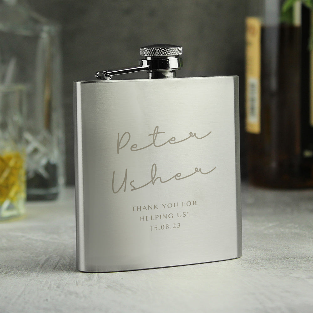 Personalised Any Message Hip Flask