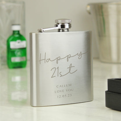 Personalised Any Message Hip Flask