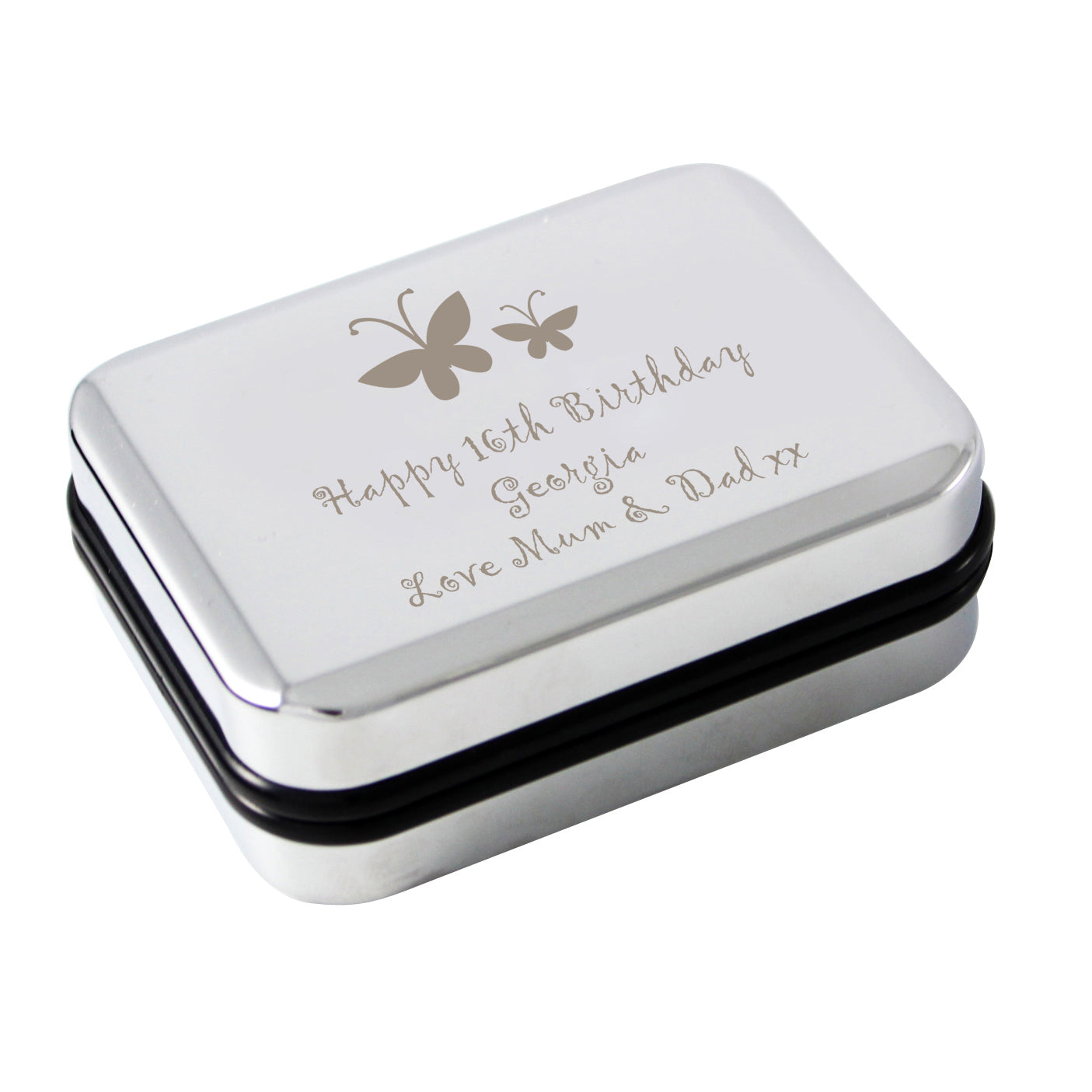 Personalised Butterfly Motif Necklace Gift Box