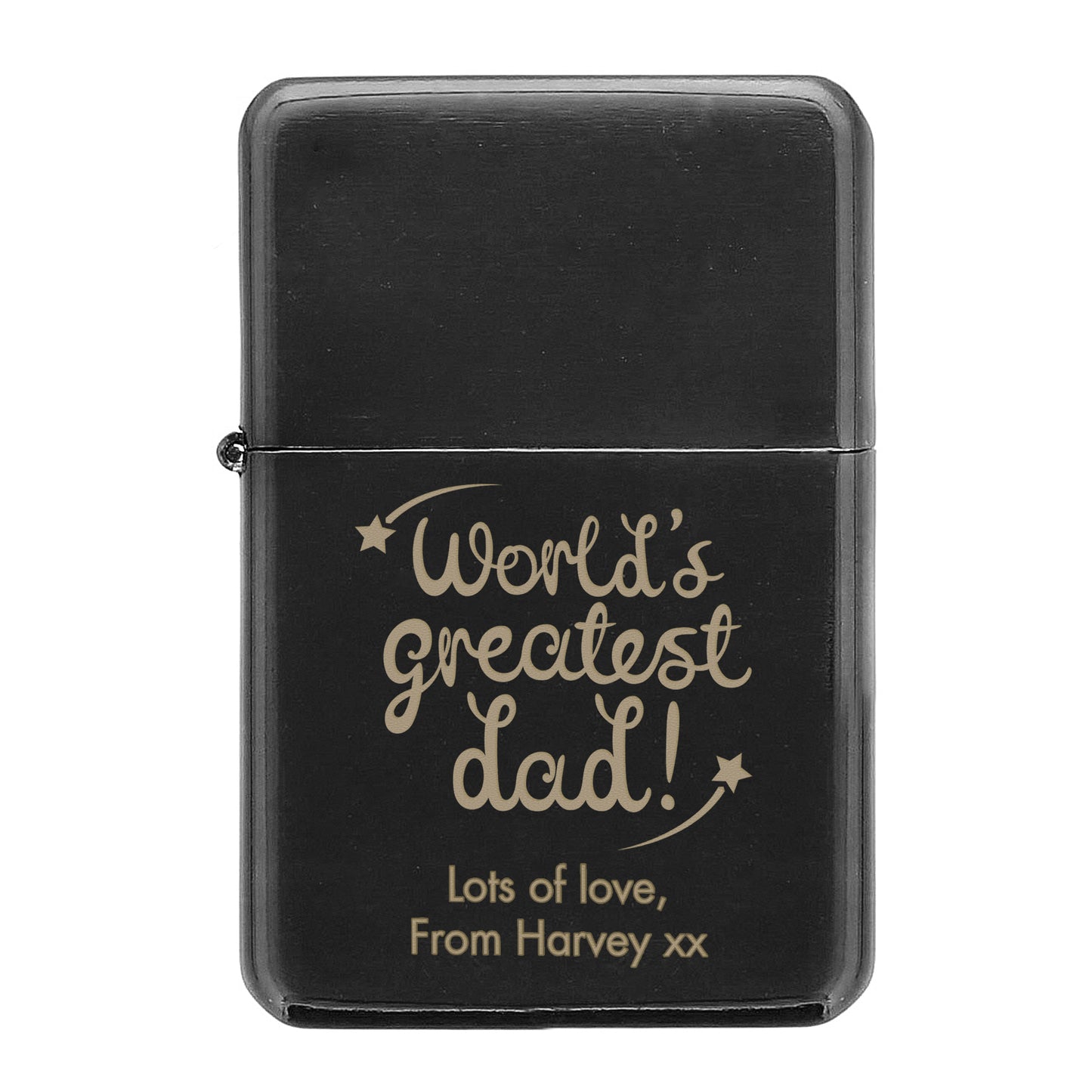 Personalised 'World's Greatest Dad' Black Lighter